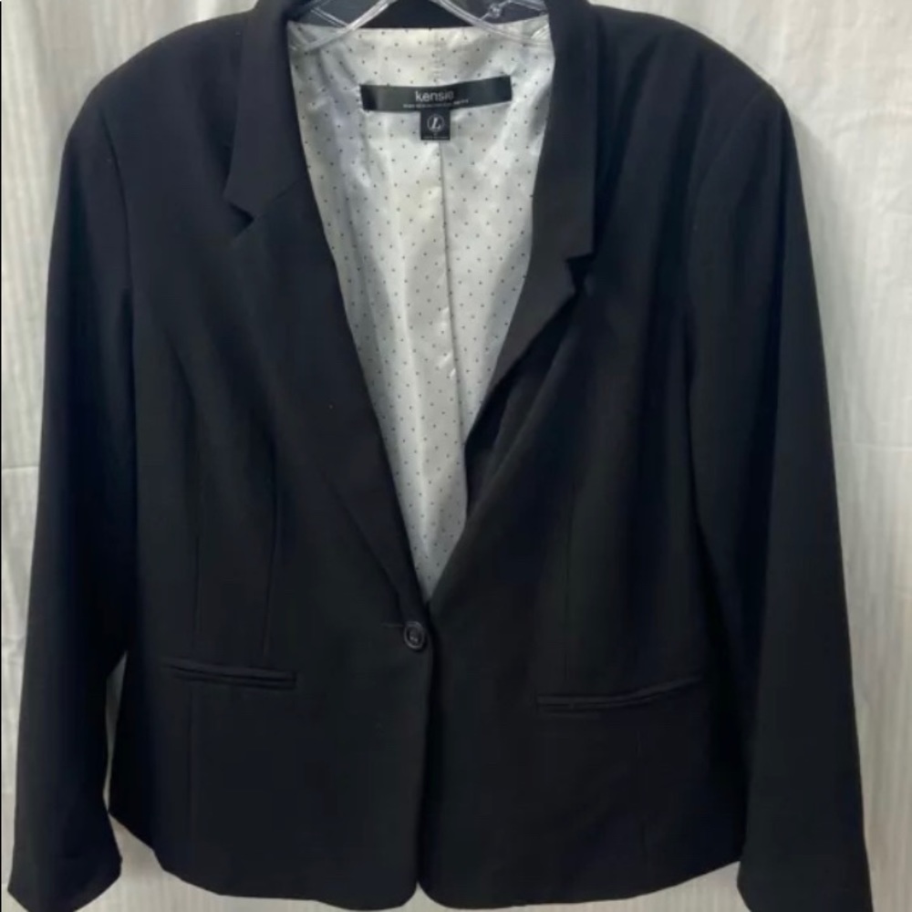 Kensie Black One Button Jacket
